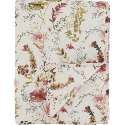 Chic Antique Krémový bavlnený prehoz s kvetmi Aix Quilt Wild Flowers 130 x 180 cm