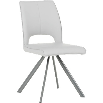 Carmen Трапезен стол craven 2 силиконова кожа - сив 67 (3532384)