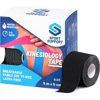 SportSupport Kineziologická tejpovací páska černá 5 m × 5 cm