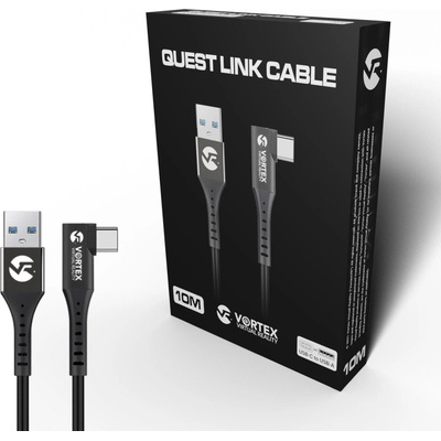 Vortex Virtual Reality 10 m kabel fra VortexVR USB-A til Meta Quest Link | til Quest 3S Quest 3 Quest 2 (VVR.K10M2.LINK.CABLE.USB.A.3.2)