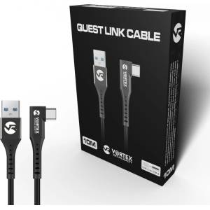 Vortex Virtual Reality VortexVR 10m USB-A към USB-C кабел за Meta Link | за Meta Quest 3 / 3S / 2 (VVR.K10M2.LINK.CABLE.USB.A.3.2)