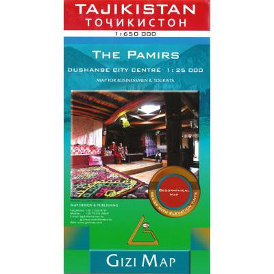 mapa Tajikistan 1:650 t.