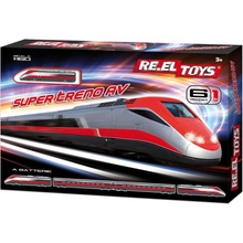 RE.EL Toys sada Super treno AV na baterie délka soupravy 62 cm 6 variant sestavení.