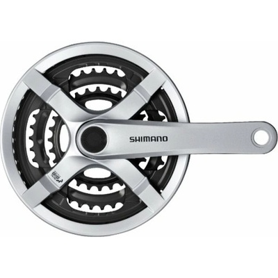 Shimano Kliky Tourney FC-TY501-S 170mm 42-34-24 zubů, stříbrné s krytem, v krabičce