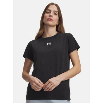 Under Armour Dámske tričko Rival Cotton Wash SS Čierna