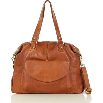 Mazzini Marco kožená shopper taška A4 camel vs106b hnedá