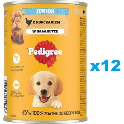Pedigree s kuracím v želé pre šteňatá 12 x 400 g