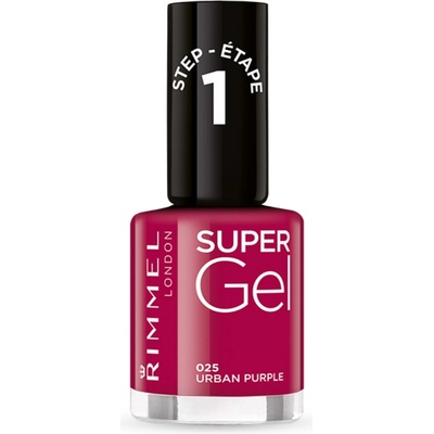Rimmel Gélový lak na nechty Super Gél Nail Polish 025 Urban Purple 12 ml