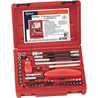 Genius Tools 1/4" 52 kusov SB-252M
