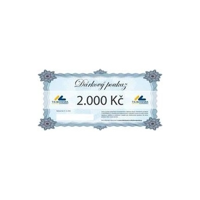 Dárkový poukaz T.S.BOHEMIA 2000 Kč TSB2000