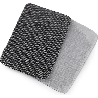 Nažehlovací záplaty riflové 5,3x7,9 cm, malé, 6 černá žíhaná