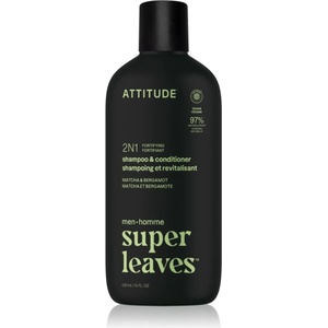 ATTITUDE Super Leaves Matcha & Bergamot шампоан и балсам 2 в 1 за мъже 415ml
