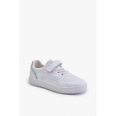 Big Star Shoes Children's sneakers made of eco-leather with Velcro white