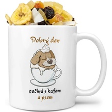 IMPAR Hrnek Dobrý den začíná se psem (Náplň hrníčku: Tropická směs)