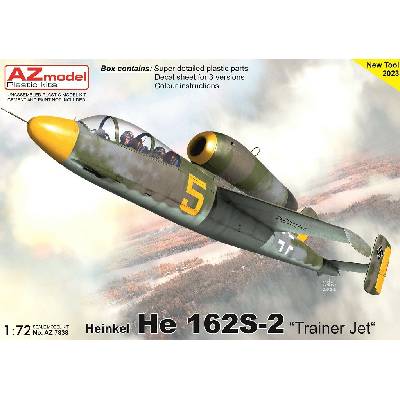 AZ model Heinkel He 162S-2 'Trainer Jet' 3x camo 7838 1:72