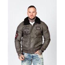 Cipo & Baxx pánska bunda CM164 BEIGE hnedá