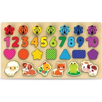 KIDS HITS Детски хитове: Дървена дъска за занимания - Първият ми урок - 30 бр (kh20/027)