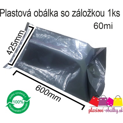 Plastové obálky so záložkou Balenie: po 1 ks, Rozmer: 425 x 600 mm