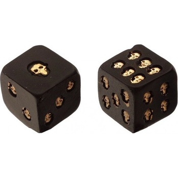 DR Hracie kocky lebka čierno-zlaté