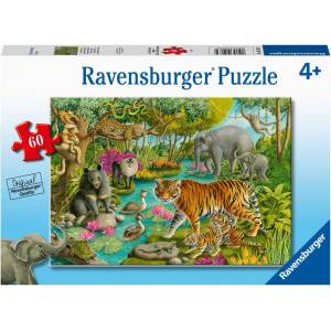Ravensburger Пъзел Ravensburger от 60 части - Животните на Индия (05163) - ozone