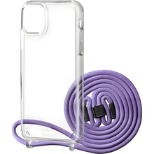 SBS Necklace Case so šnúrkou pre Apple iPhone 12/iPhone 12 Pro - Fialová