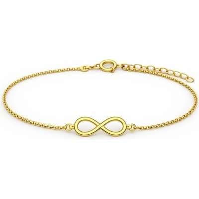 Minet Elegantní zlatý náramek nekonečno JMG0267WGB17