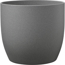 Soendgen Keramik Basel Stone Obal na kvetináč ⌀ 21 cm 20 cm tmavo šedý 61798