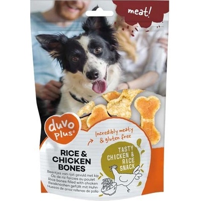 DUVO+ Meat! žuvacie ryžové kostičky s kuracím mäsom 140 g