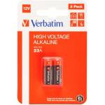 Verbatim Батерия, Verbatim ALKALINE BATTERY 12V 23A (MN21/A23) 2 PACK (49940)