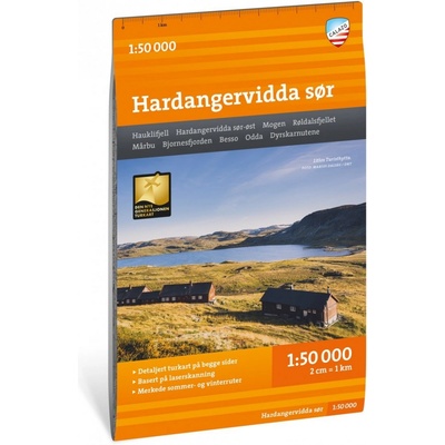 Turkart Hardangervidda sør 1:50 000 - turistická mapa