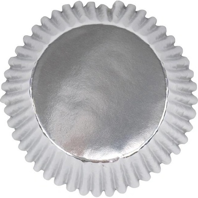 PME Stříbrné metalické košičky na cupcake 30ks Ø5cm