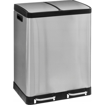 5five Simply Smart Odpadkový kôš 30 l odtiene šedej a striebornej