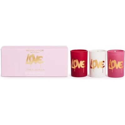Revolution Home Love Collection Love Is In The Air Mini Candle Gift Set 120 g
