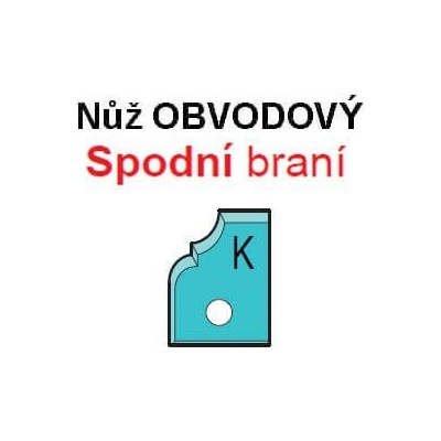 VBD pro VP-75 - Profil K obvodový, Spodní braní (1ks)