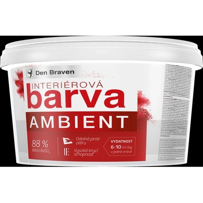 Den Braven Interiérová barva AMBIENT super bílá 15kg + 3kg