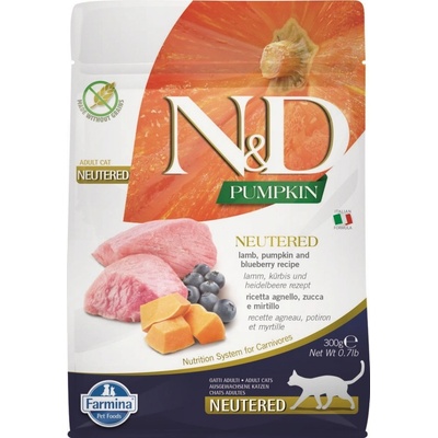 N&D Pumpkin CAT Neutered Lamb & Blueberry 0,3 kg