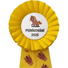 Kokarda jednořadá KONÍK průměr 8 cm