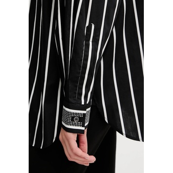 PINKO Памучна риза Pinko дамска в черно със свободна кройка 105606 A2TB (105606.A2TB)