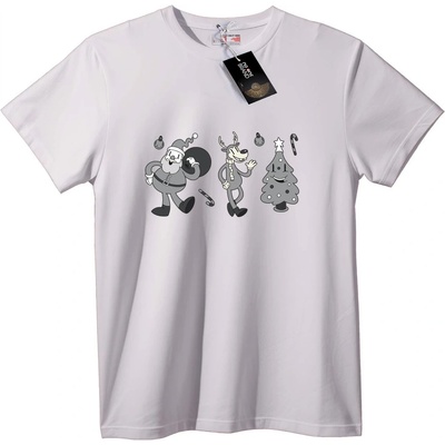 NOONEBRAND Тениска Коледно забавление - XL, White