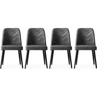 Kalune Design Dallas v antracitovej sivej farbe 4 ks