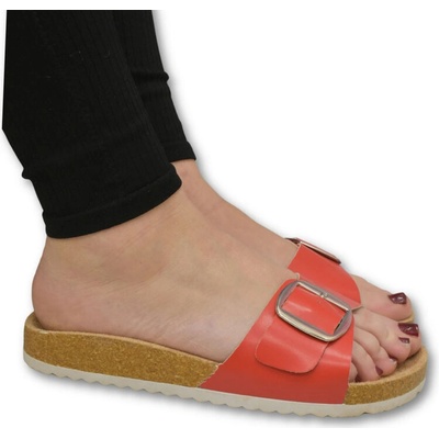 Dámske červené šľapky FORA