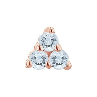 Eppi Zlatá piercing náušnica s akvamarínmi Rossi E46045