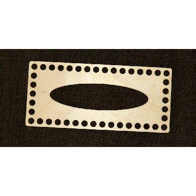 Dřevěné víko na kapesníky - obdélník 22 x 10 cm