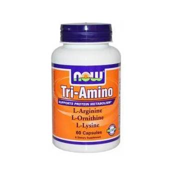 NOW Три-Амино - Tri-Amino Arginine, Ornitine, Lysine - 60 капсули - NOW FOODS, NF0150