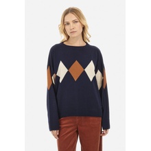 La martina sveter WOMAN TRICOT CREW NECK WOOL CA modrá