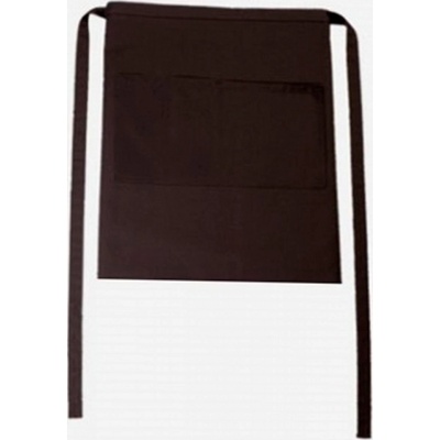 CG Workwear Gastro zástěra Roma s kapsami odolná proti pomačkání Hnědá CGW1262