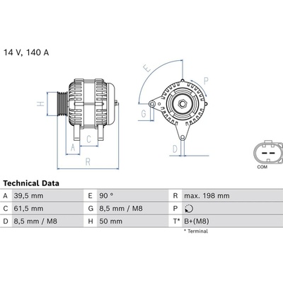 BOSCH Generátor 0 986 084 350
