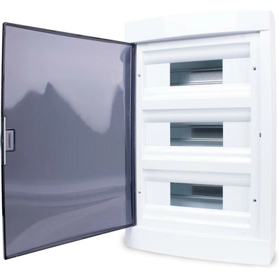 Rozvodnice nástěnná 36 modulů (3 řady po 12 modulech) Adelid RM-NT-36T