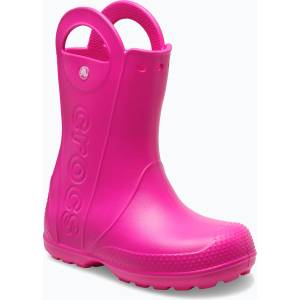 Crocs Детски гумени ботуши Crocs Handle It Rain Boot Kids pink crush