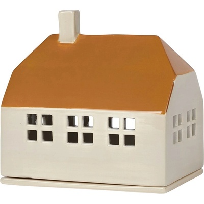 Svícen Broste BO 14x10 cm béžovo-hnědý